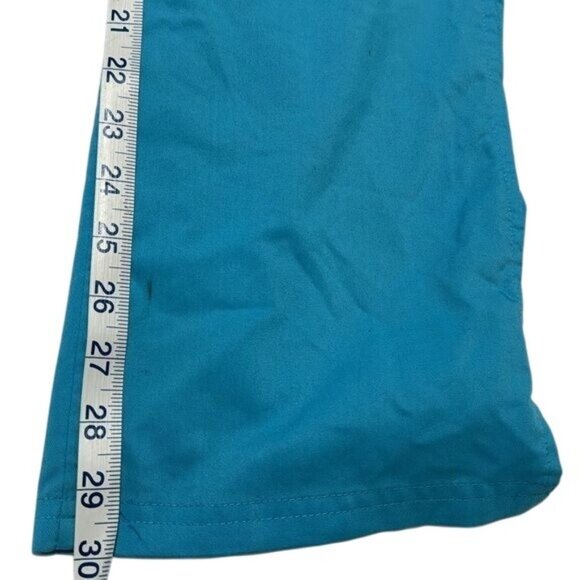 Purple Label Yoga Turquoise Scrub Pants XS Elastic Waist Womens Lightweight Stre - Picture 9 of 10